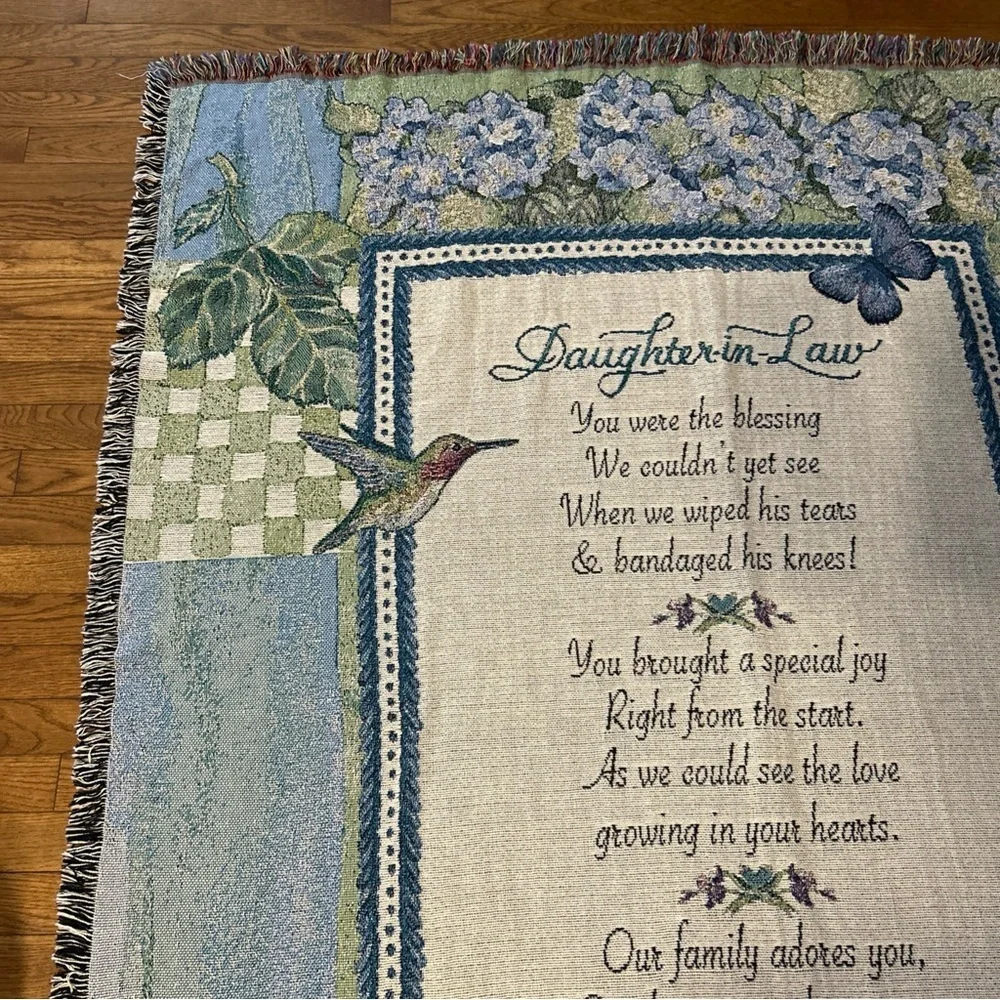 Pure Country Weavers Tapestry Throw Blanket Cotton NCarolina USA Daughter In Law